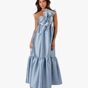 Petal & Pup One Shoulder Blue Dress